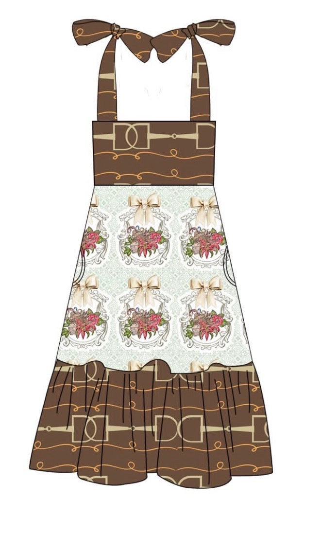 Kentucky Derby 2026 Tie Top Dress w Pockets and lining