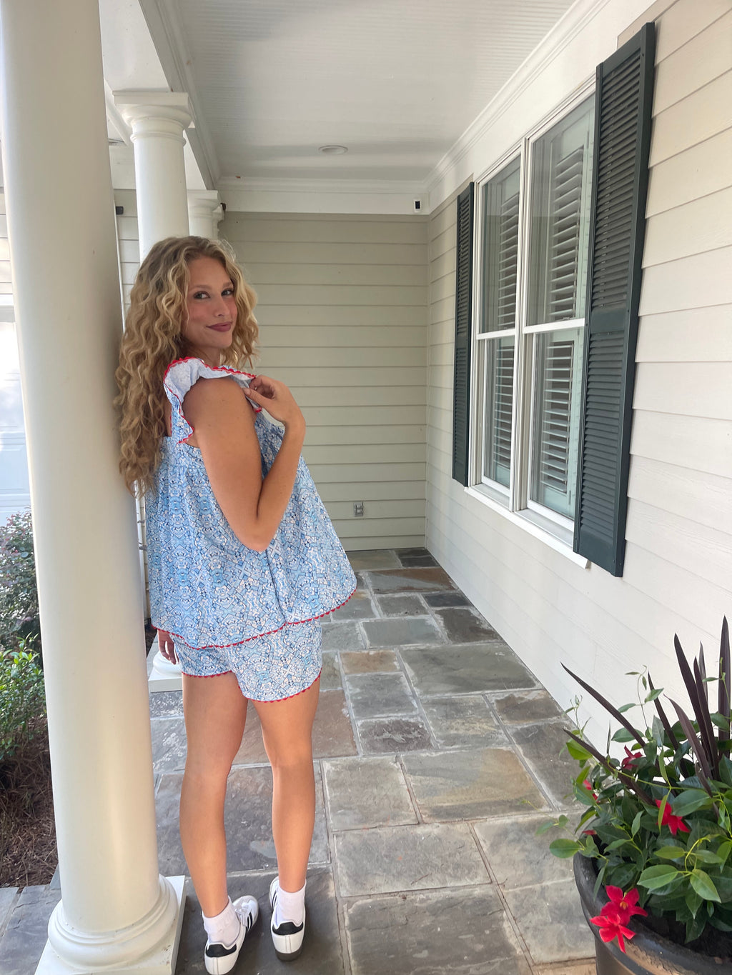 Blue Bamboo “Shakin’ Your Bacon” Two-Piece Custom Short Set