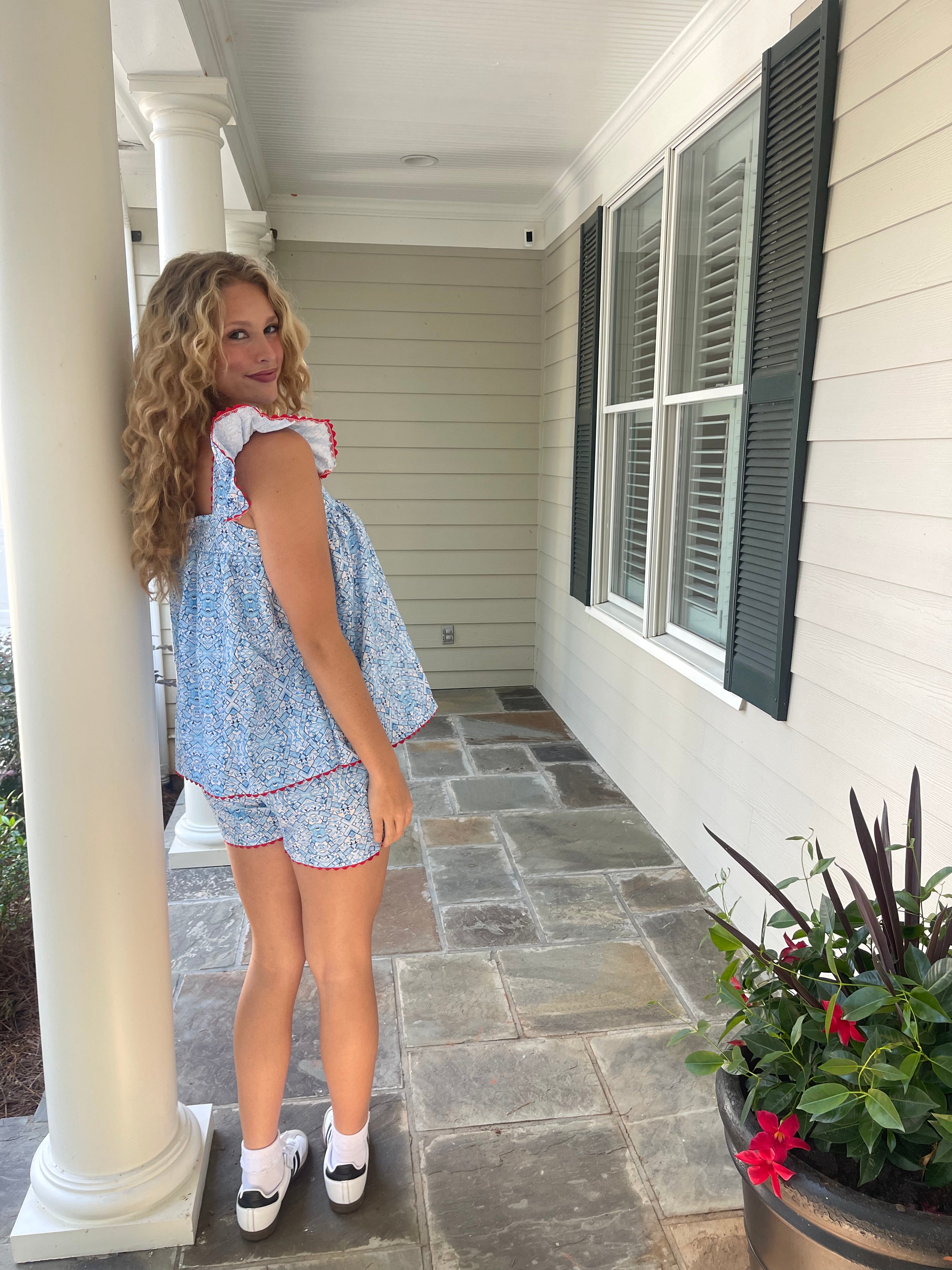 Blue Bamboo “Shakin’ Your Bacon” Two-Piece Custom Short Set