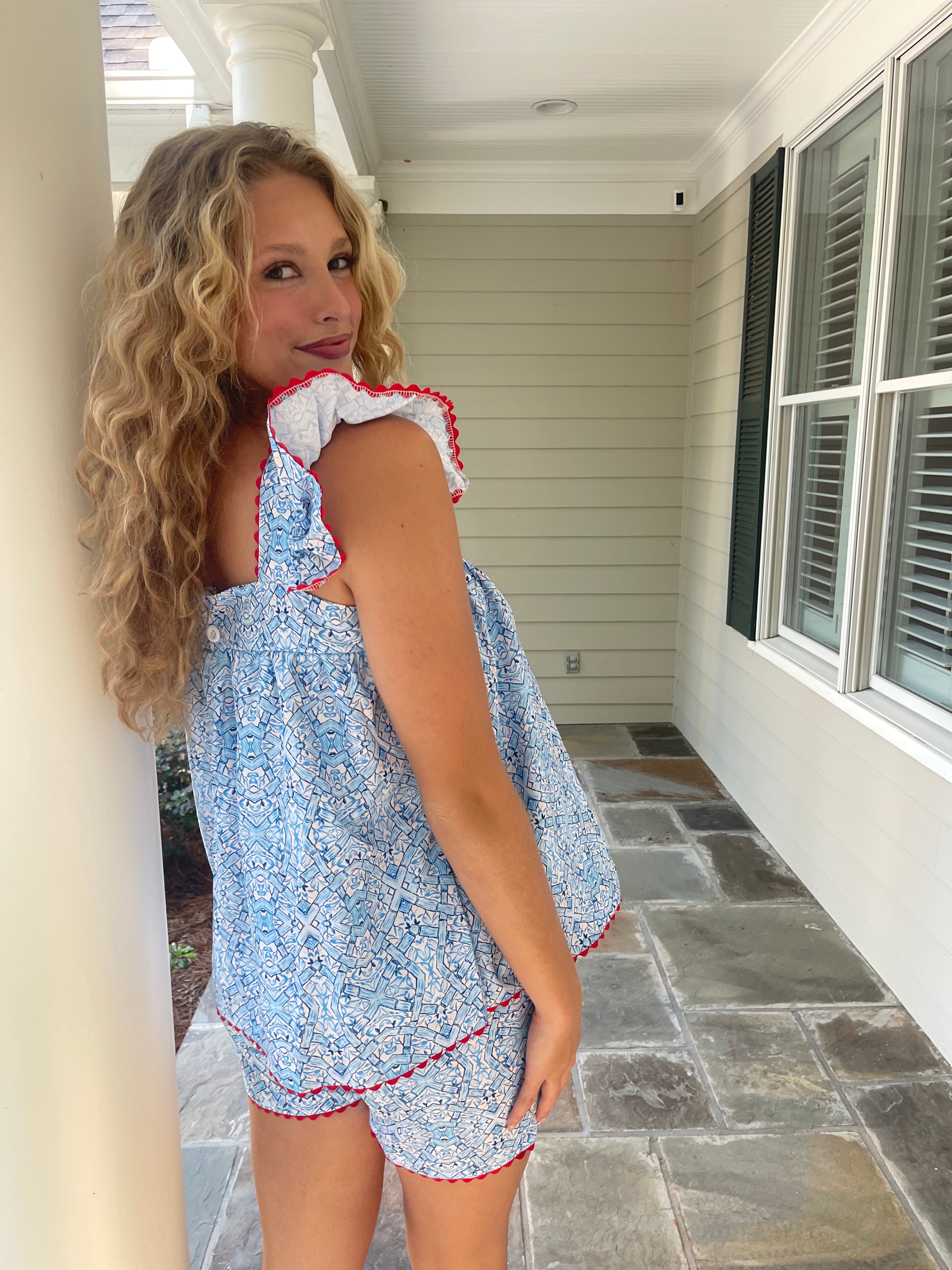 Blue Bamboo “Shakin’ Your Bacon” Two-Piece Custom Short Set