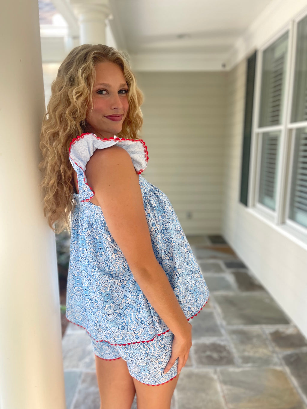 Blue Bamboo “Shakin’ Your Bacon” Two-Piece Custom Short Set