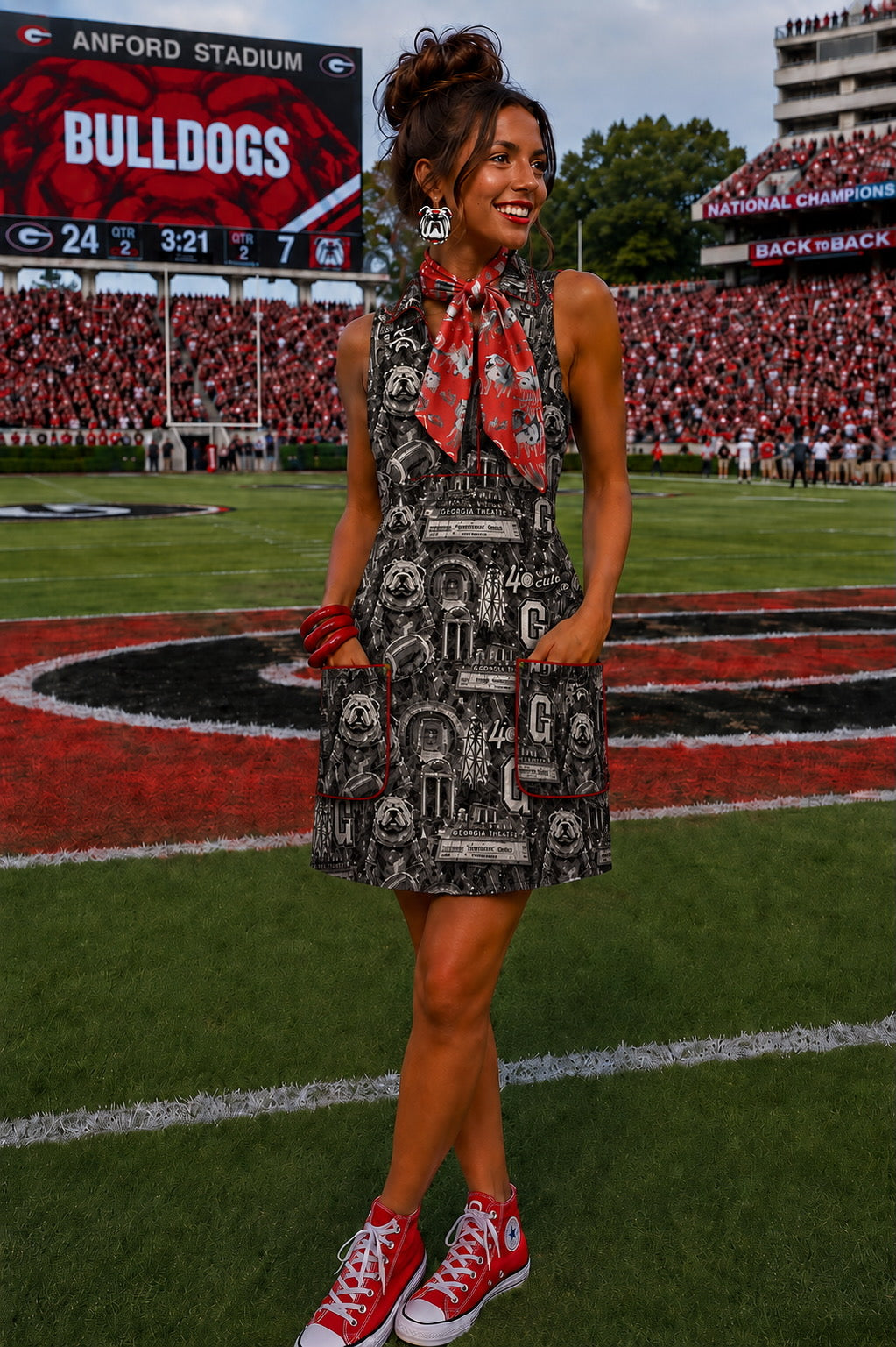 Short Alix Red and Black Game Day 2026