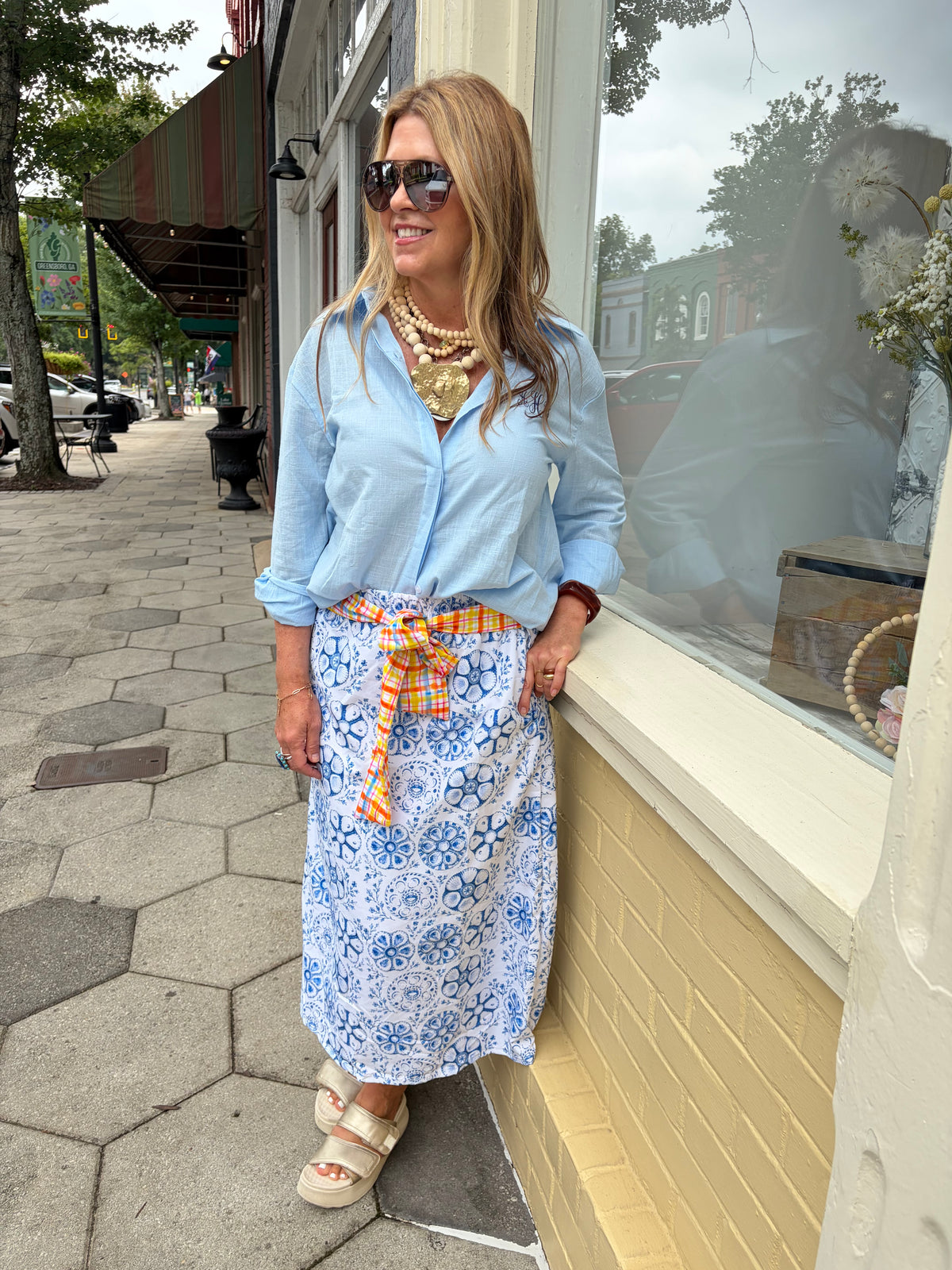 Hadleigh Oyster Plate Skirt in Blue 2026