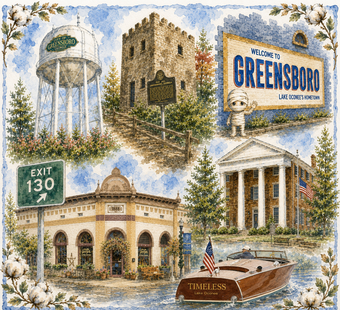 Downtown Greensboro GA T Shirt***PREORDER