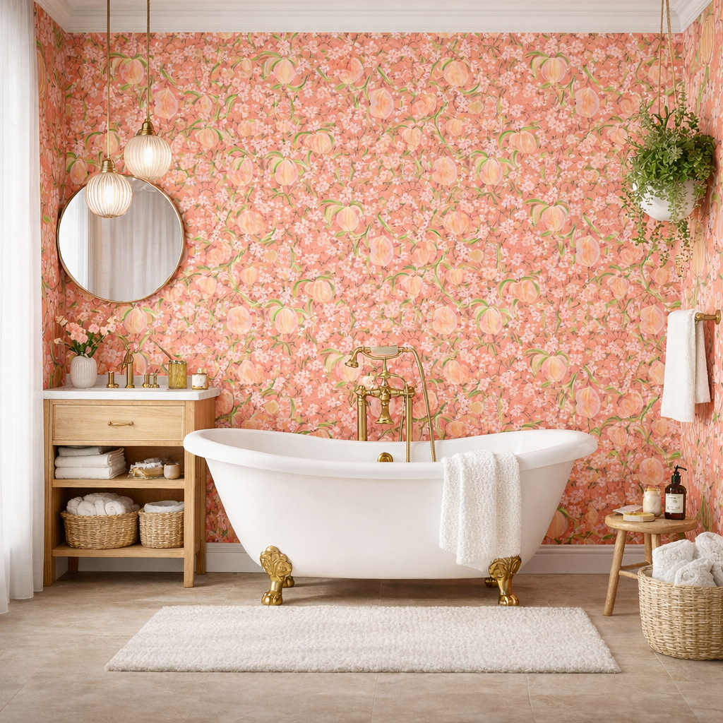 Georgia Peach Wallpaper MPD Original Pre pasted