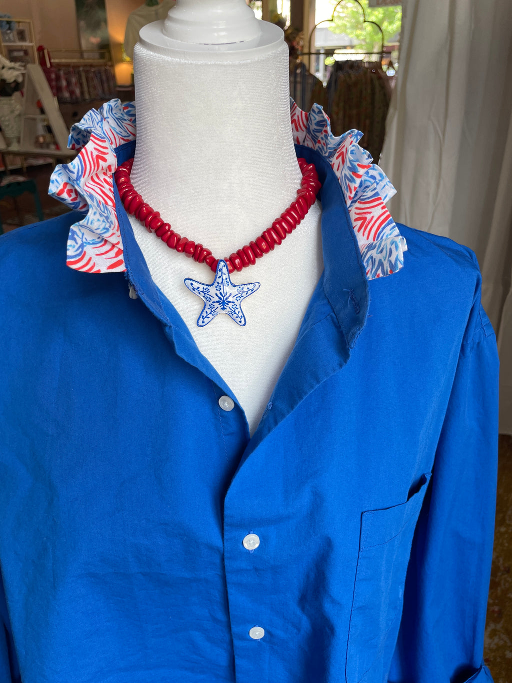 One of a Kind Art Piece Blouse "'Merica" Size XXL