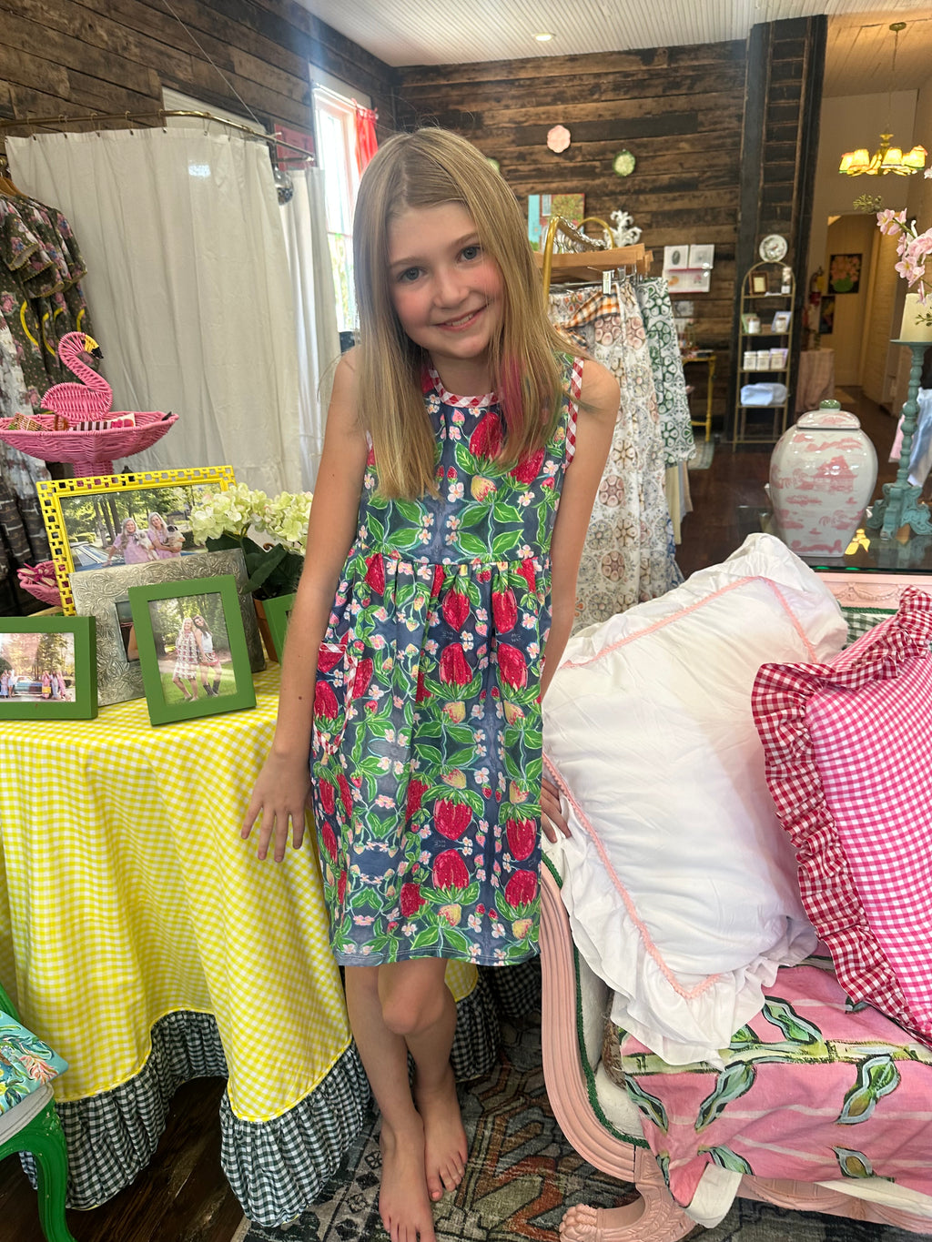 Little Girls Matching Strawberry Dress 2026