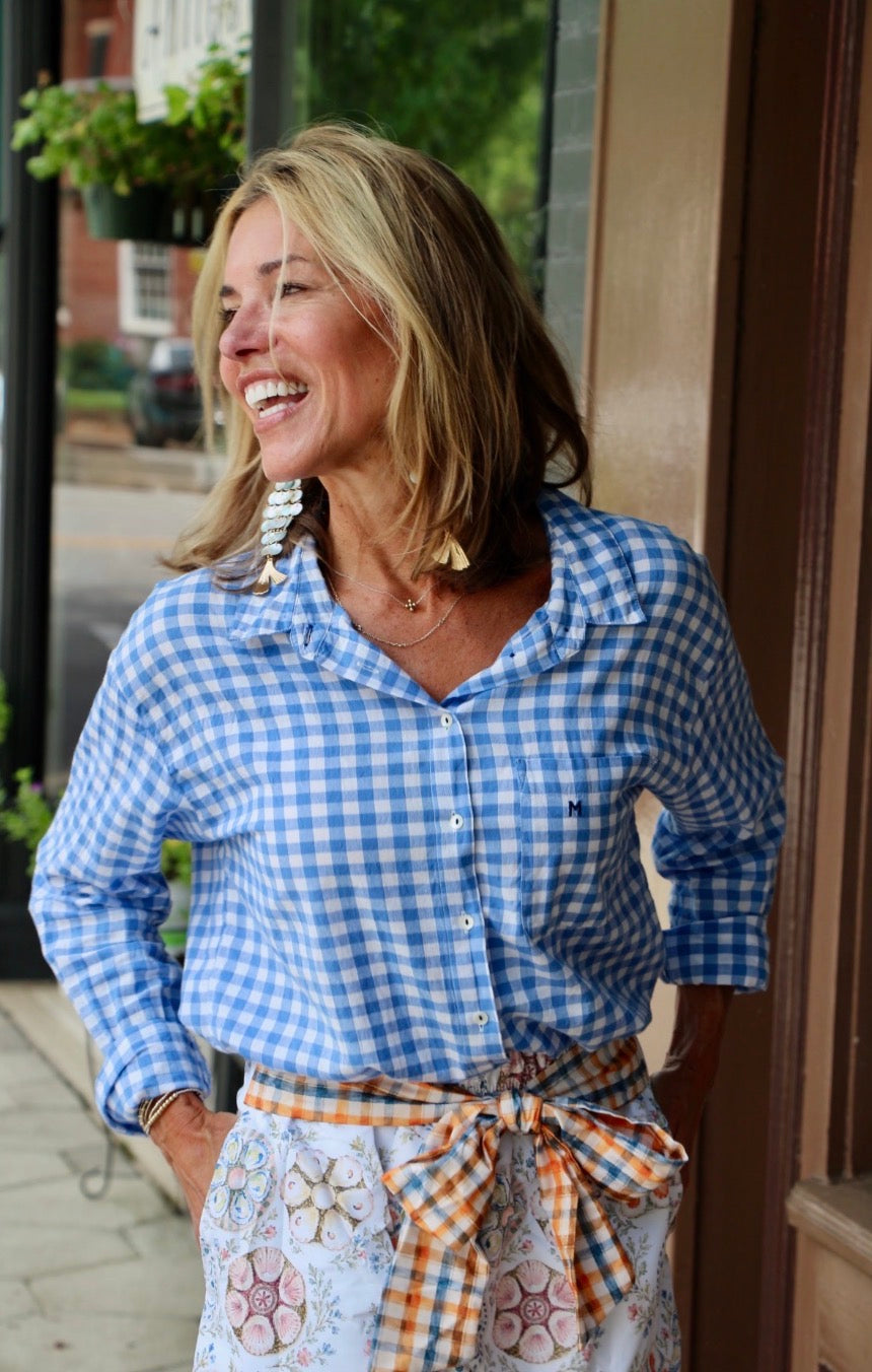 The Hadleigh Skirt in Brown Oyster Plate Fabric Summer 2026