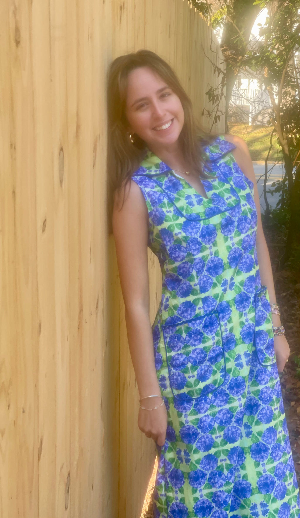 LONG 2026 Alix in Hydrangea -One of a Kind Dress-from Mandi Paris Art