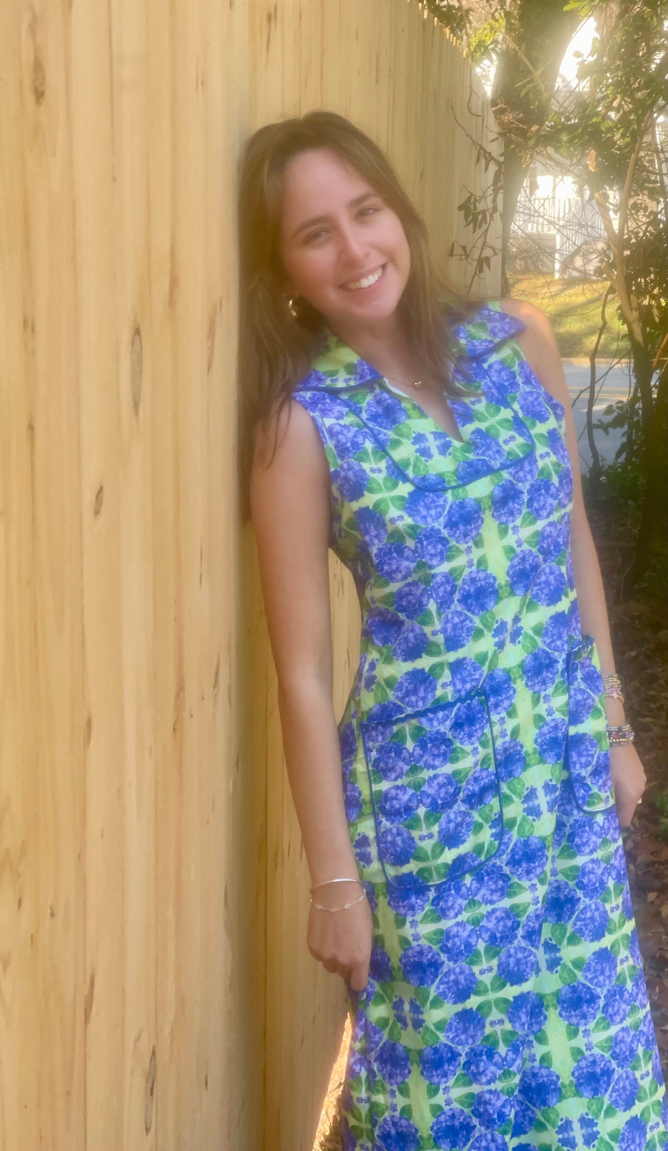 LONG 2026 Alix in Hydrangea -One of a Kind Dress-from Mandi Paris Art