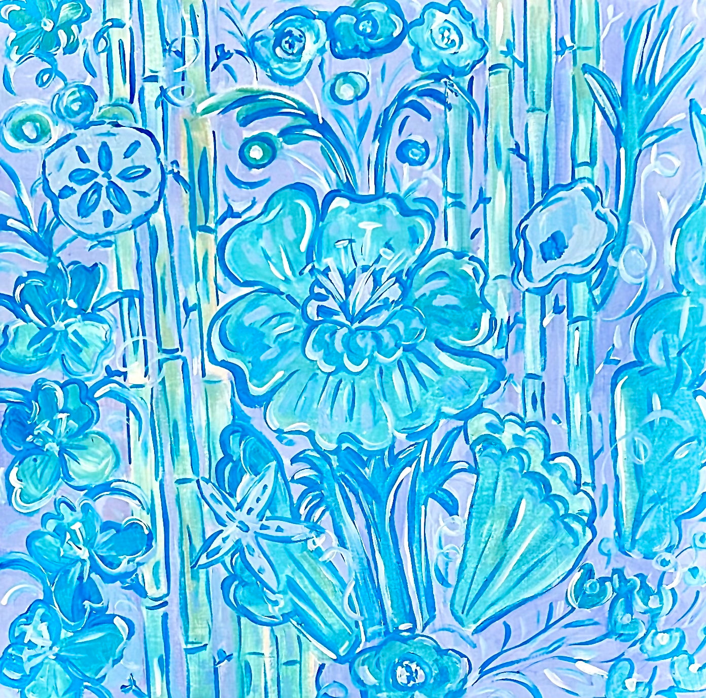 MPD's Blue Hibiscus Dreams Wallpaper (exclusive, by the roll)