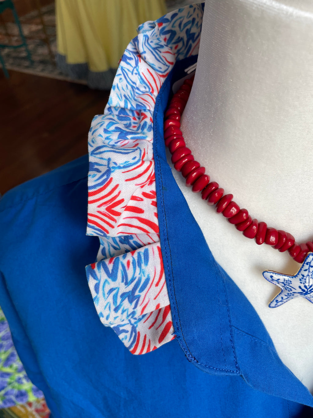 One of a Kind Art Piece Blouse "'Merica" Size XXL