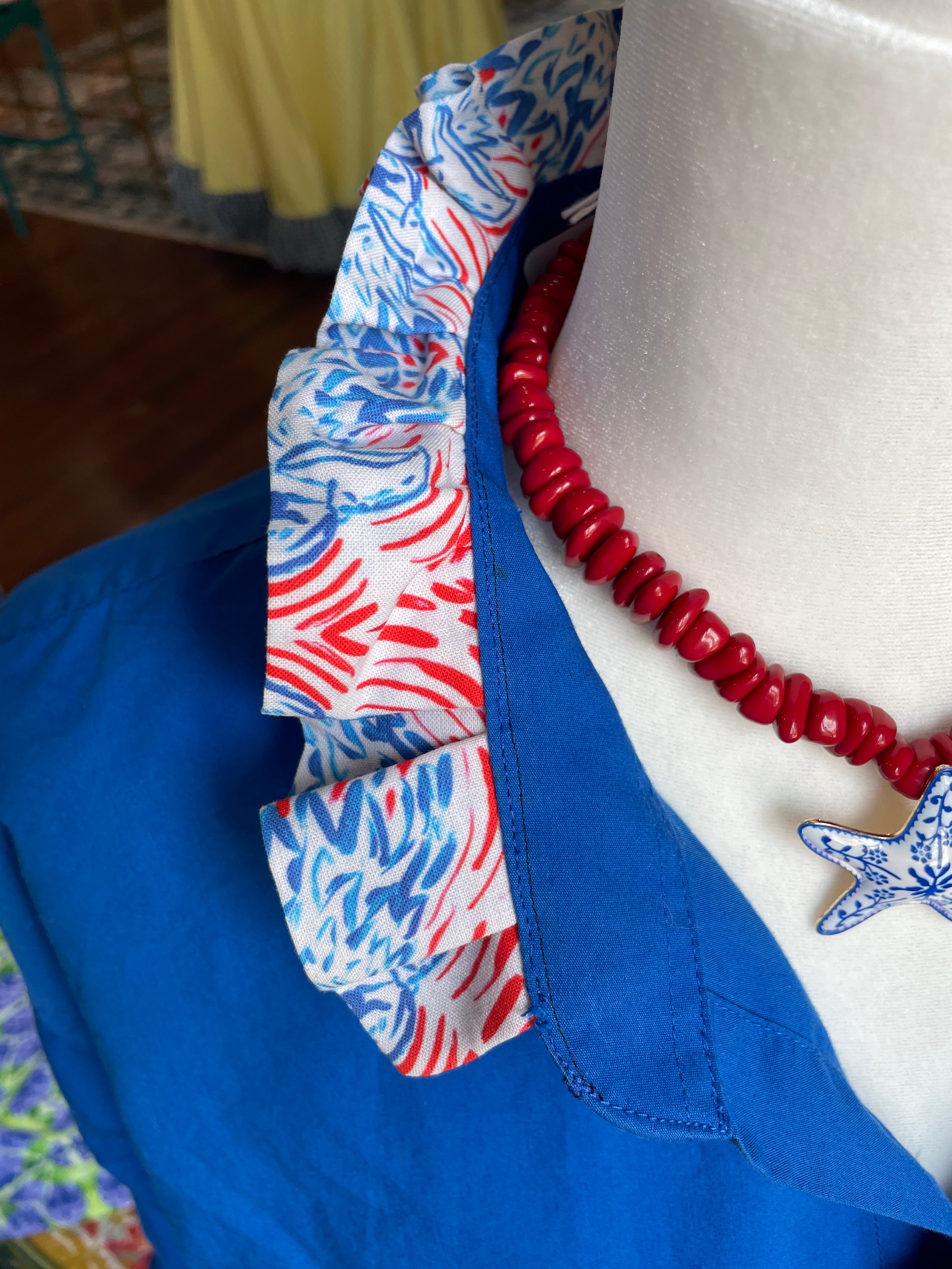 One of a Kind Art Piece Blouse "'Merica" Size XXL