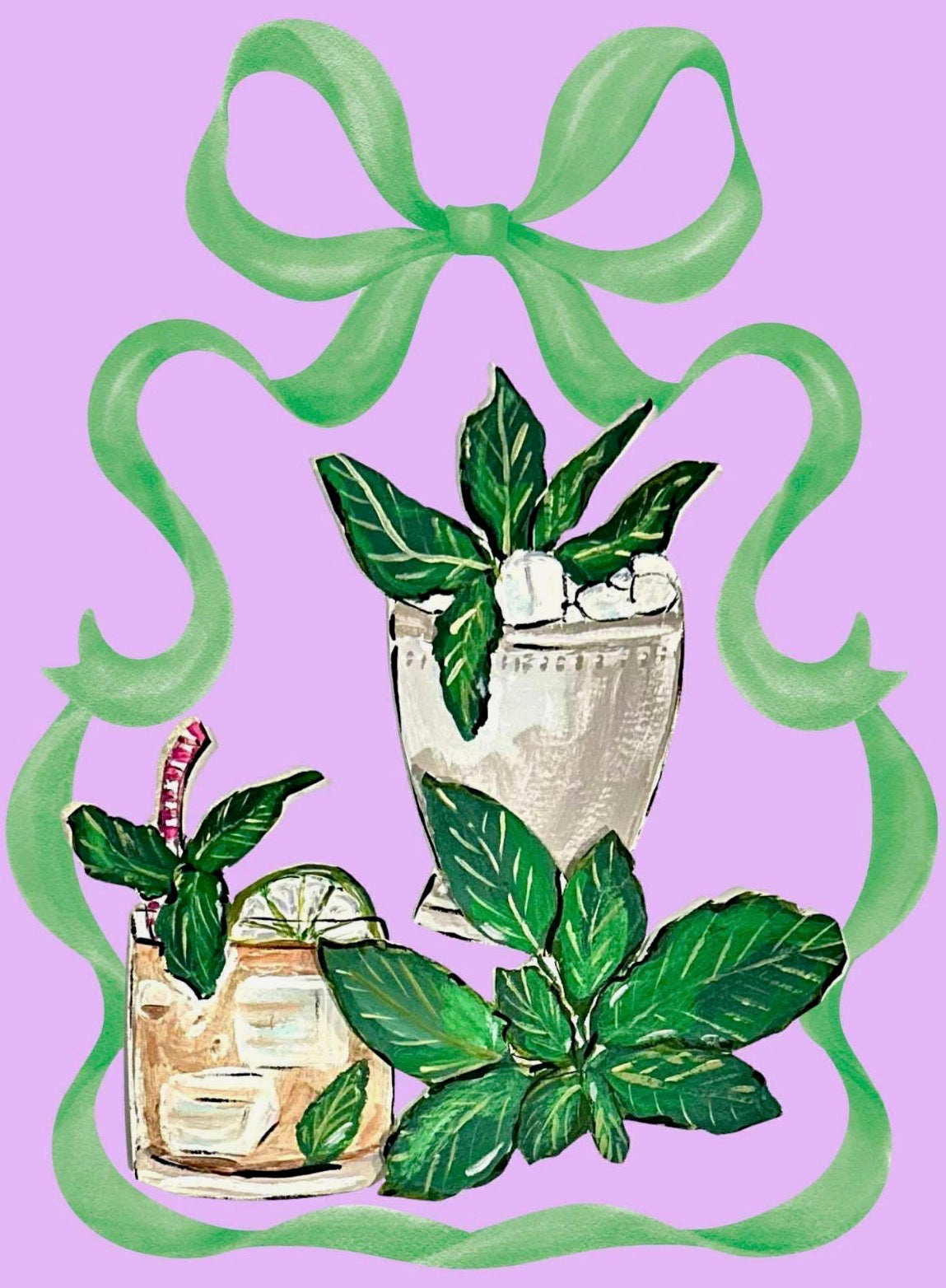 LONG Alix in Kentucky Derby/Mint Julip-One of a Kind Dress-from Mandi Paris Art