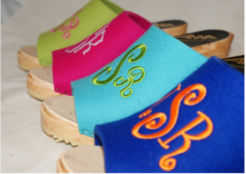 Custom Monogrammed Clog (Felt or Leather)
