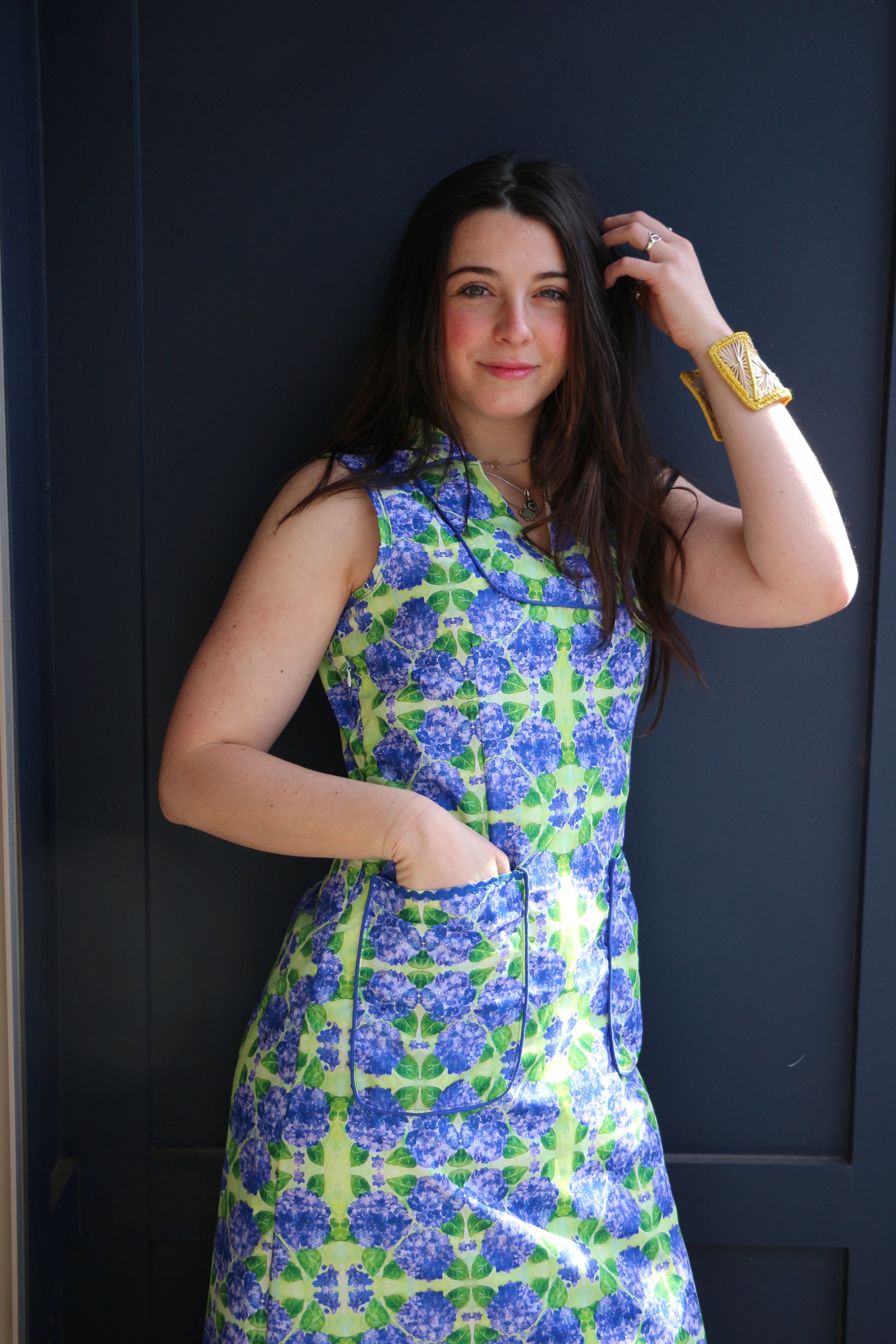 LONG 2026 Alix in Hydrangea -One of a Kind Dress-from Mandi Paris Art