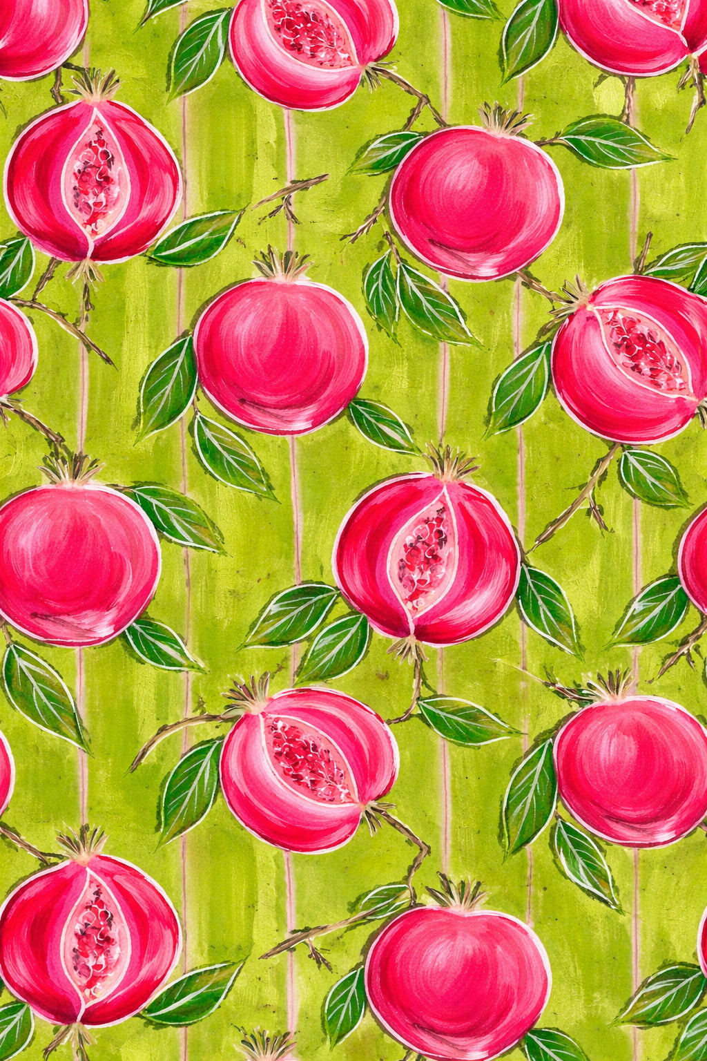 Pomegranate Mandi Paris Wallpaper (exclusive, by the roll)