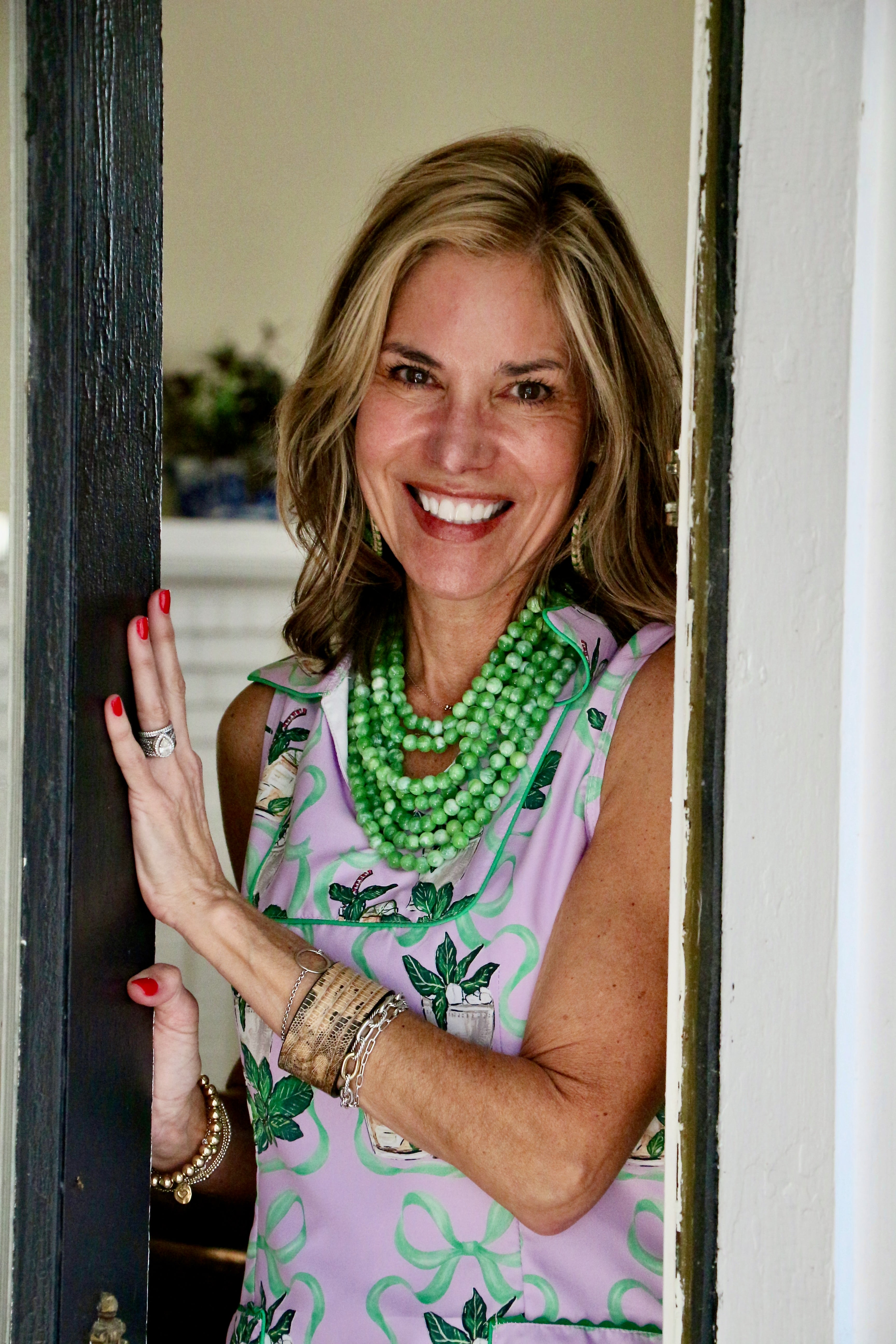 LONG Alix in Kentucky Derby/Mint Julip-One of a Kind Dress-from Mandi Paris Art